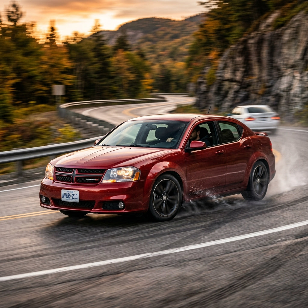 Action Shot: Dodge Avenger Driving Fast