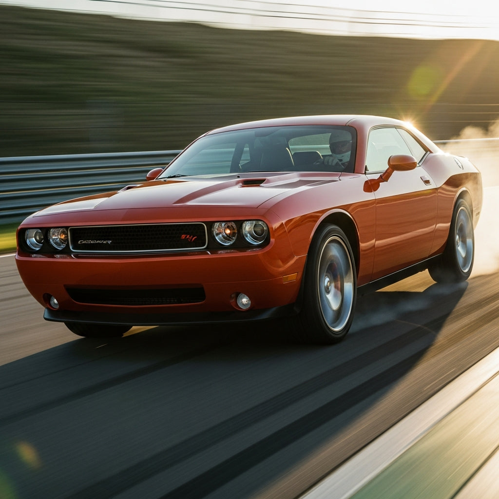 Action Shot: Dodge Challenger Driving Fast