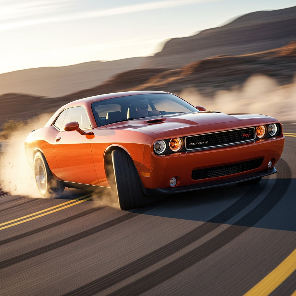 Action Shot: Dodge Challenger, Charger Driving Fast
