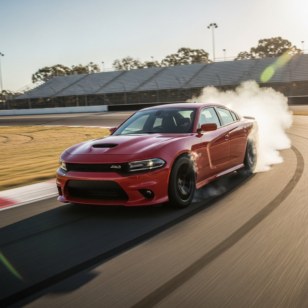Action Shot: Dodge Charger Driving Fast