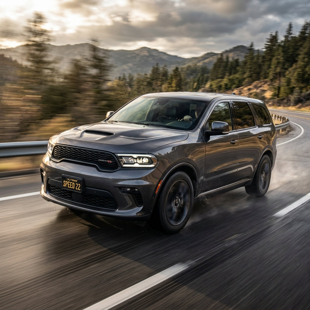 Action Shot: Dodge Durango Driving Fast