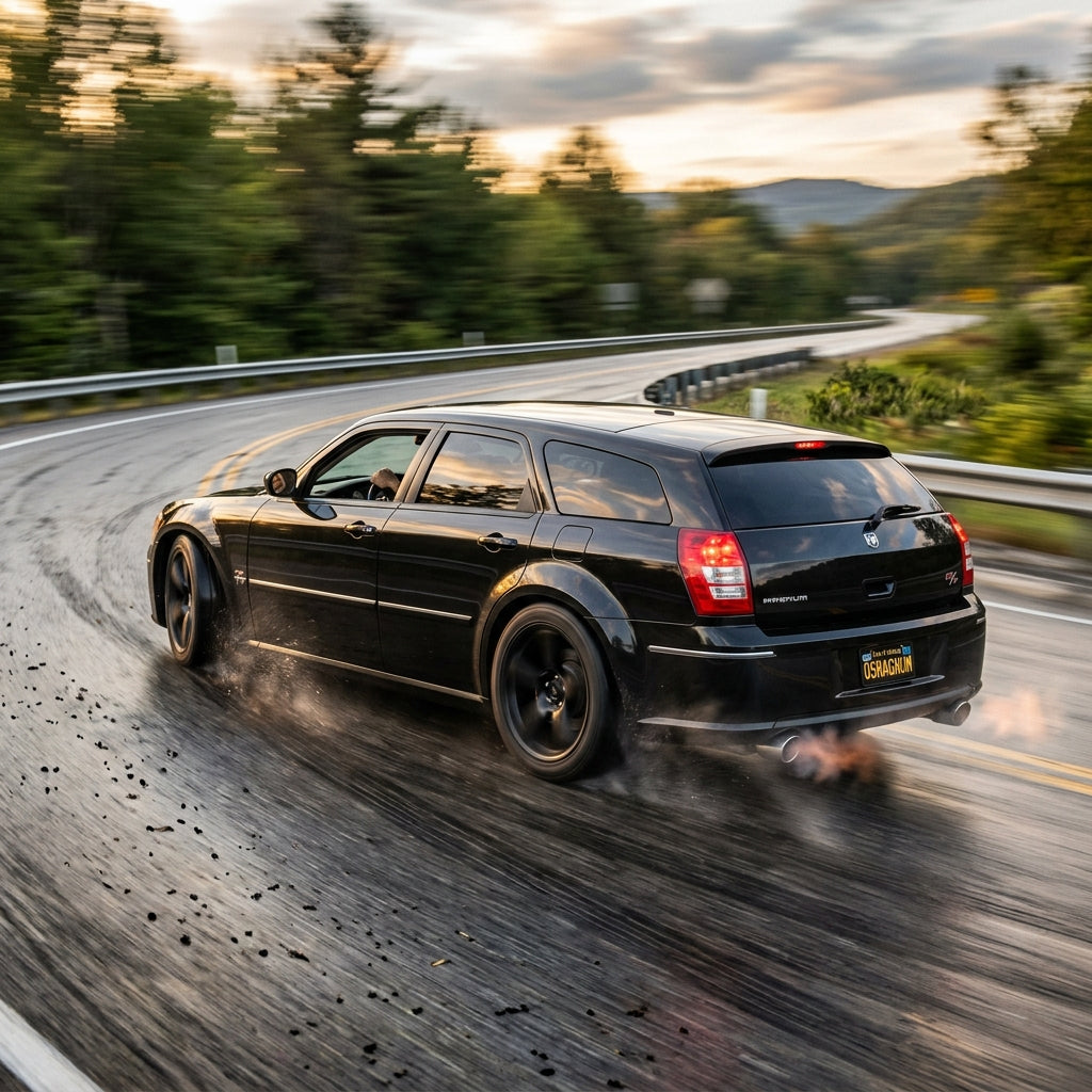 Action Shot: Dodge Magnum Driving Fast