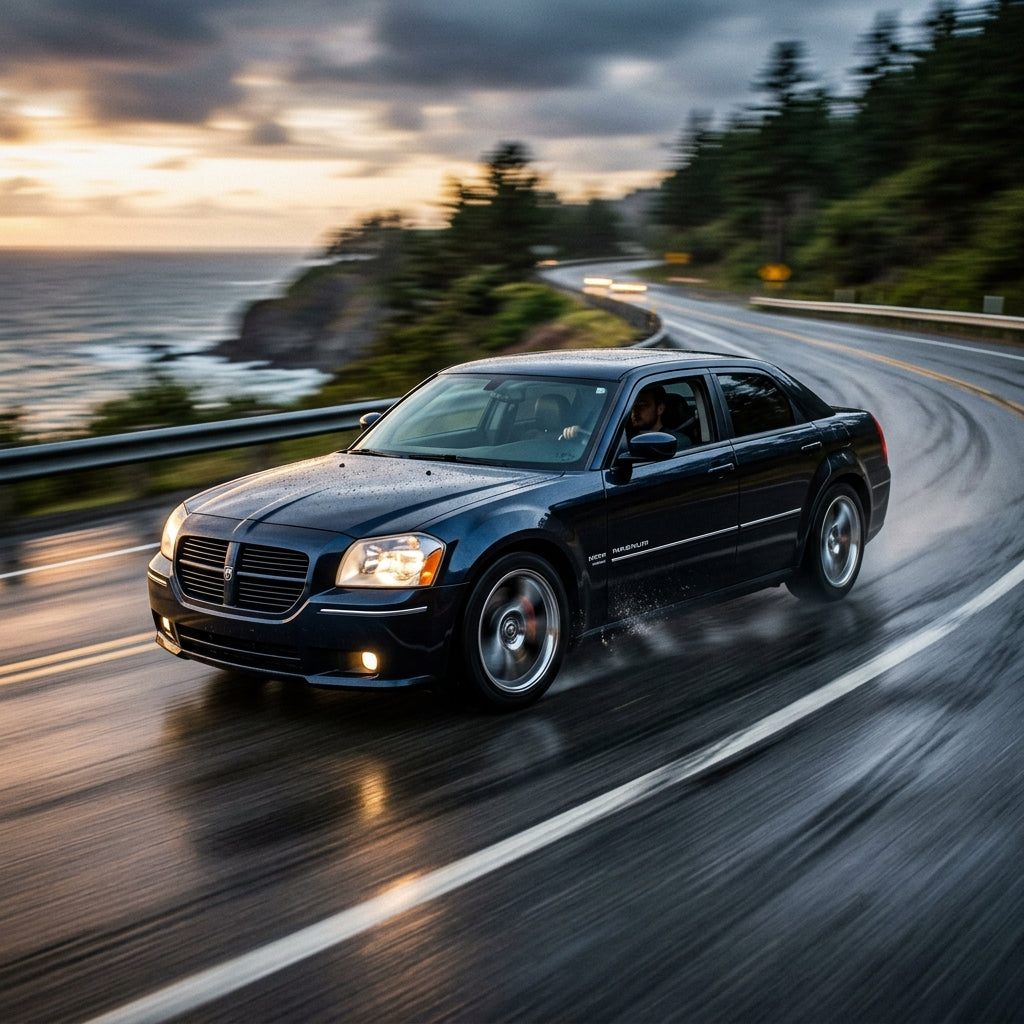 Action Shot: Dodge Magnum Driving Fast