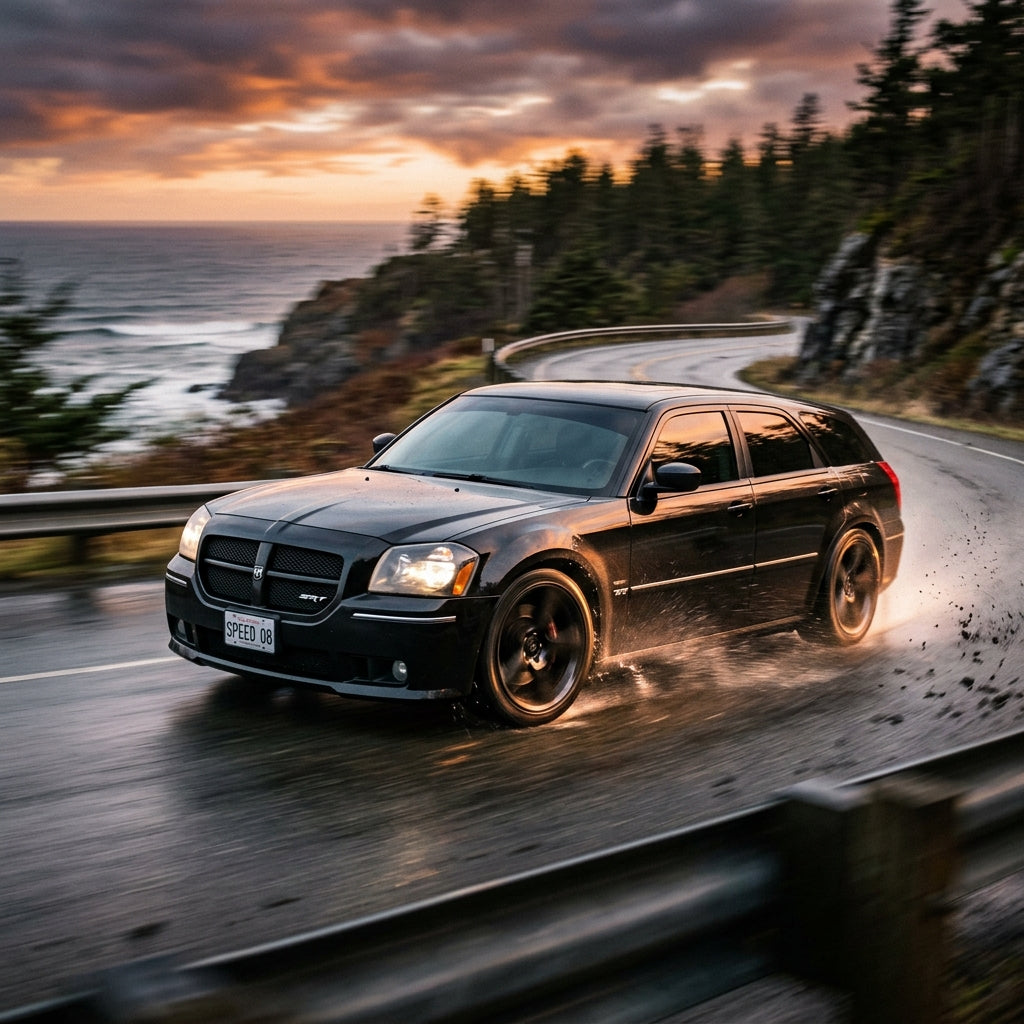 Action Shot: Dodge Magnum Driving Fast