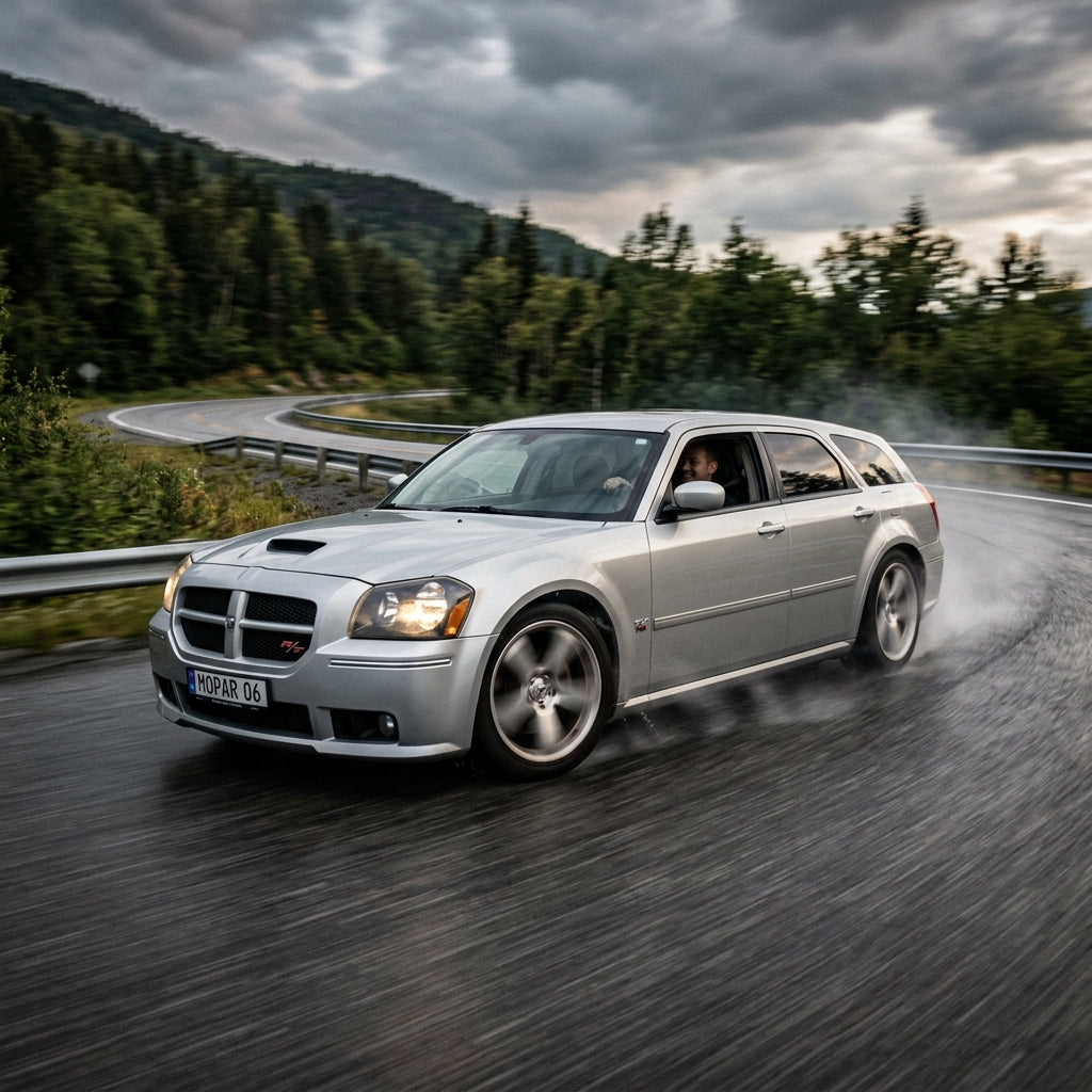 Action Shot: Dodge Magnum Driving Fast