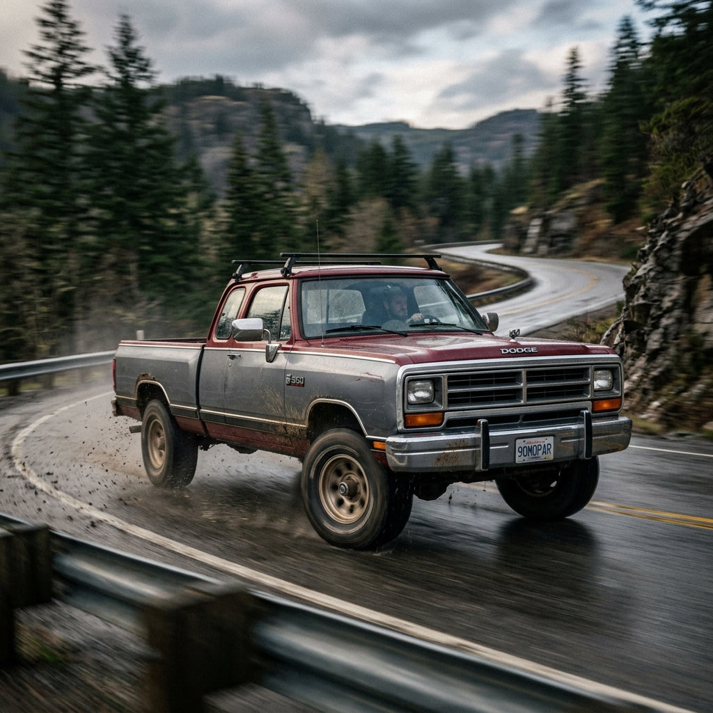 Action Shot: Dodge Ram Driving Fast