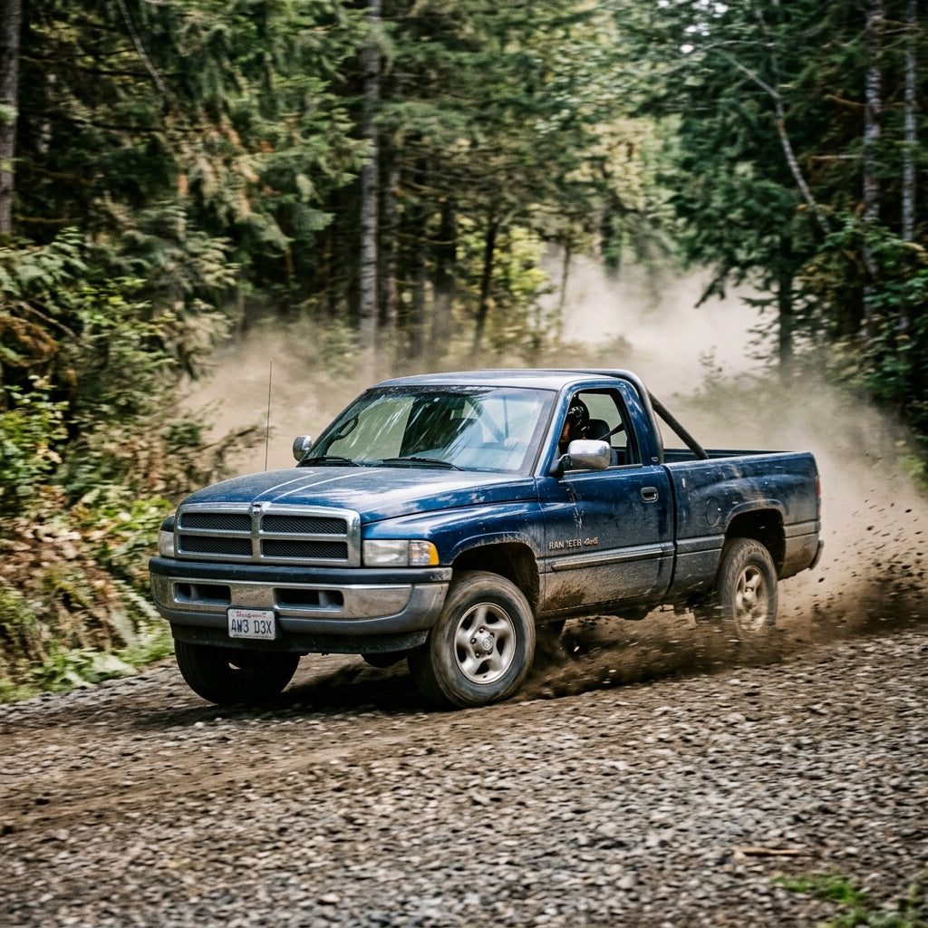 Action Shot: Dodge Ram 1500 Driving Fast