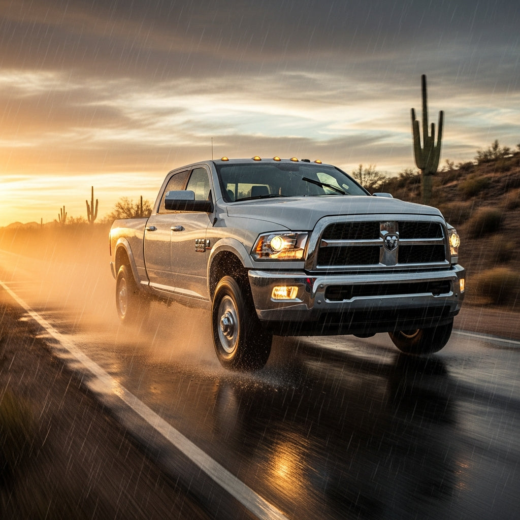 Action Shot: Dodge 2500, RAM 2500, 3500, RAM 3500 Driving Fast