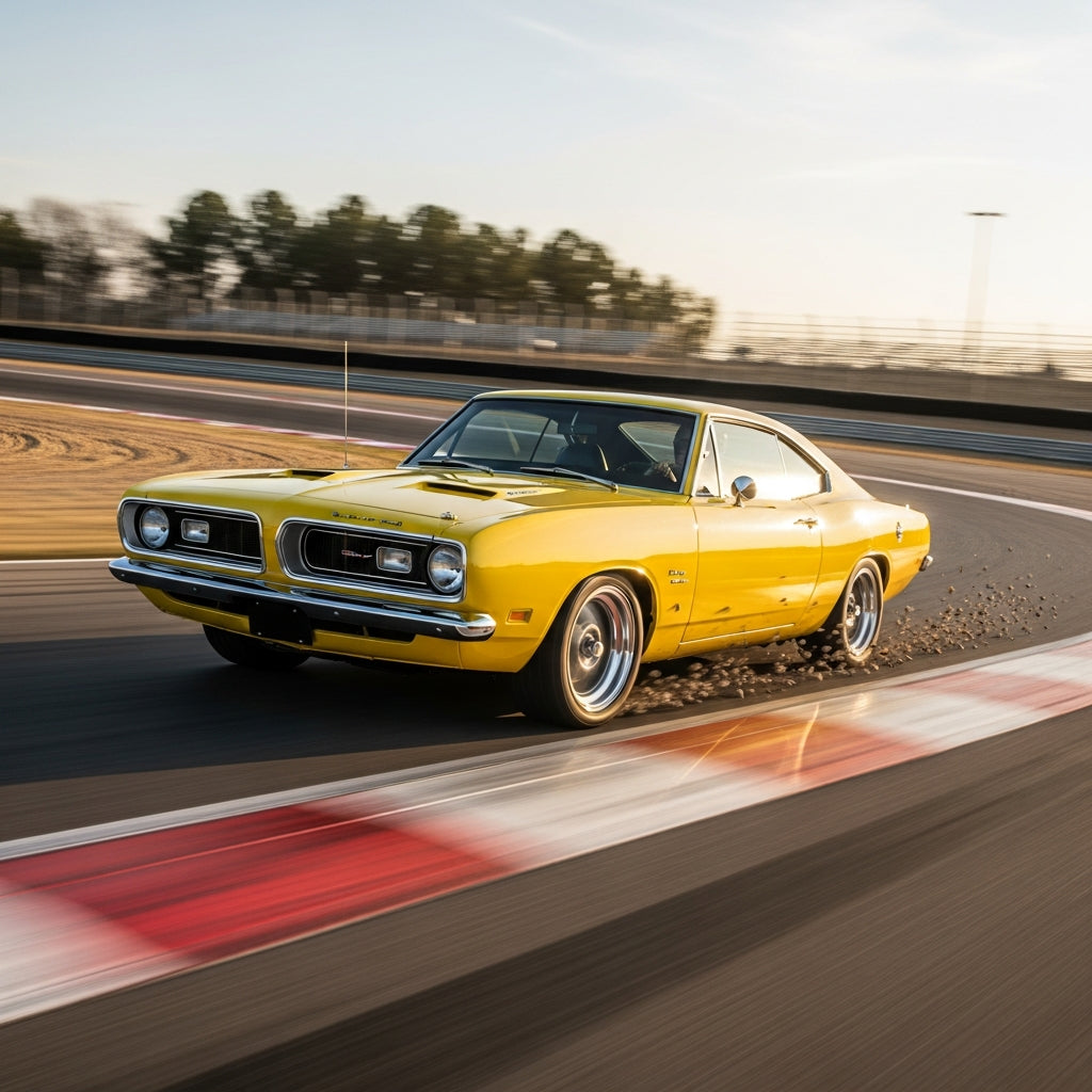 Action Shot: Dodge, Chrysler, Plymouth Driving Fast