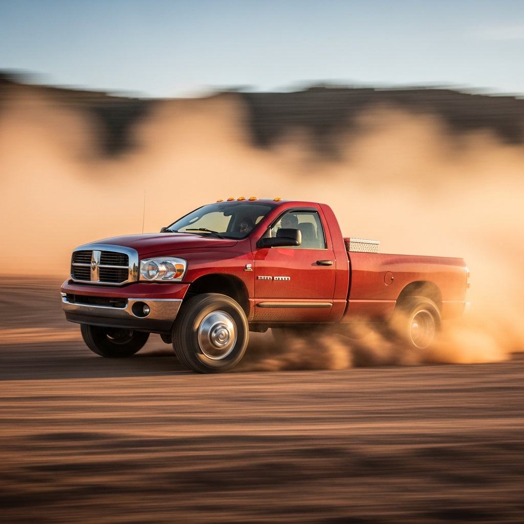 Action Shot: Dodge, Ram Ram, 2500, 3500 Driving Fast