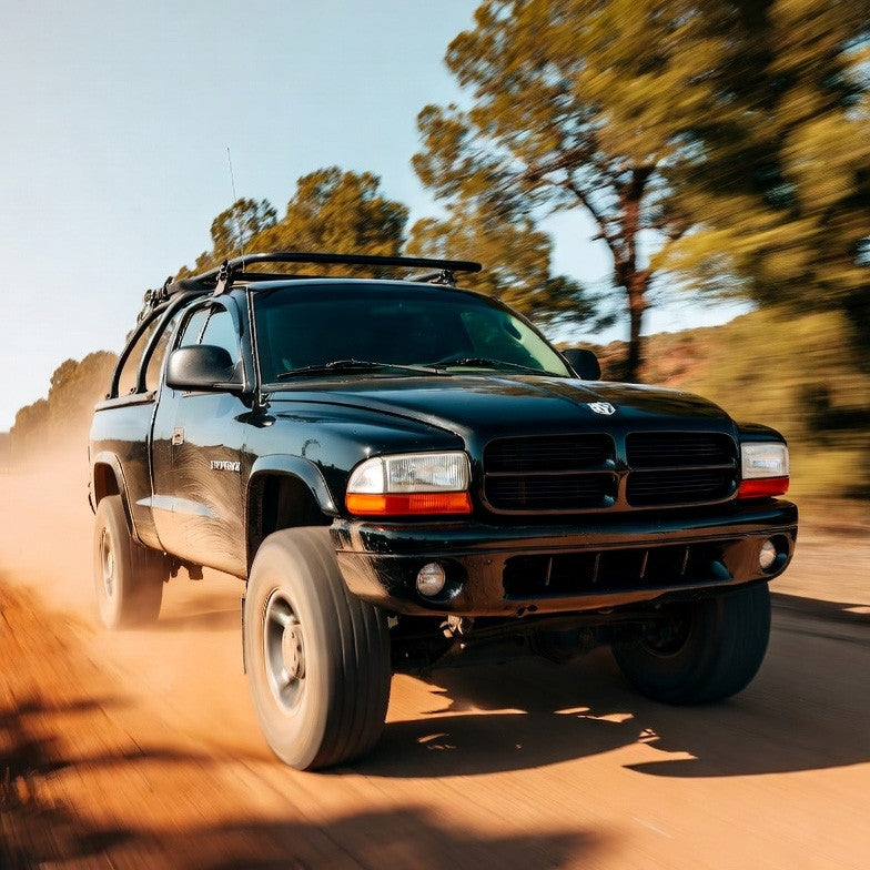 Dual Air Intake For Dodge Dakota (2000-2002) with 4.7L Engine Black