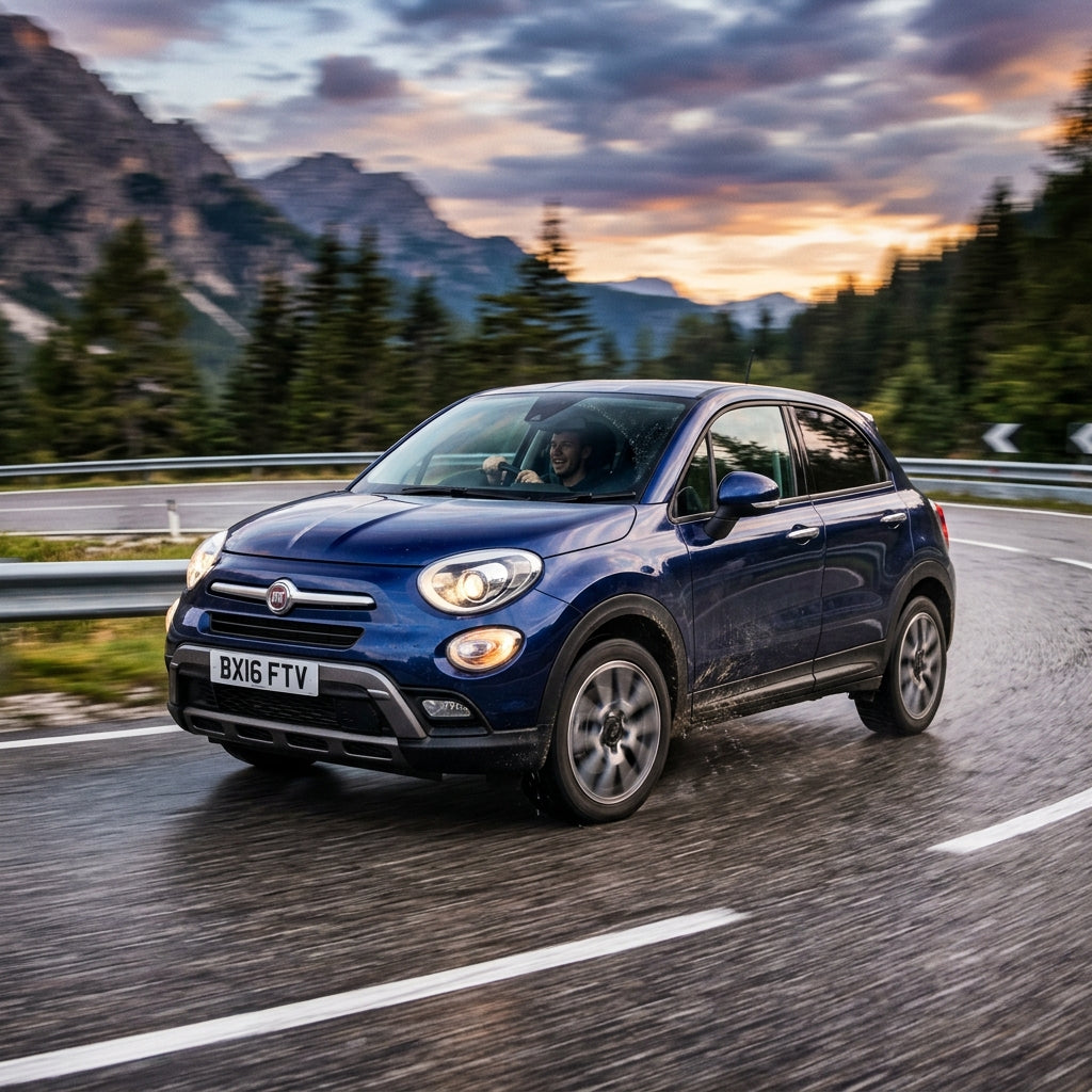 Action Shot: Fiat 500X Driving Fast