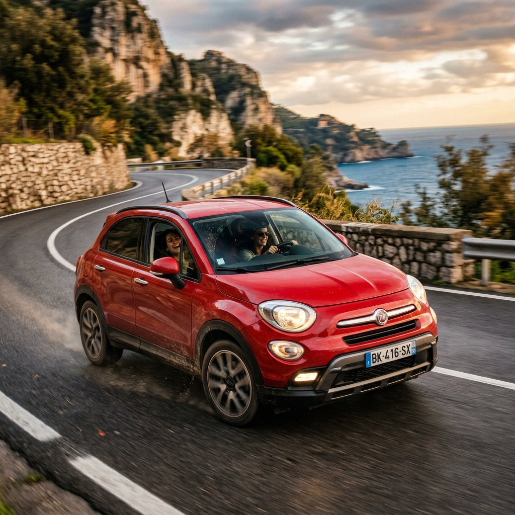Action Shot: Fiat 500X Driving Fast