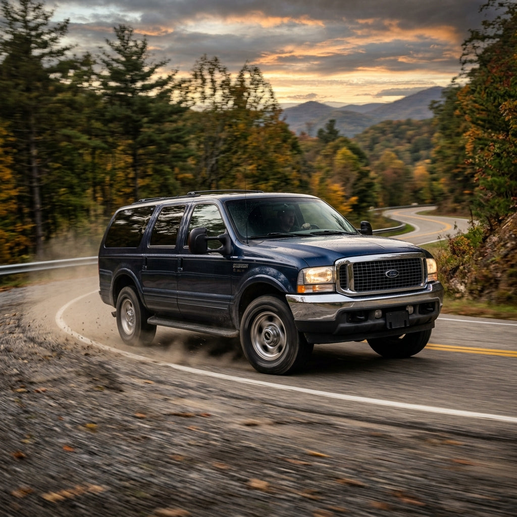 Action Shot: Ford Excursion Driving Fast
