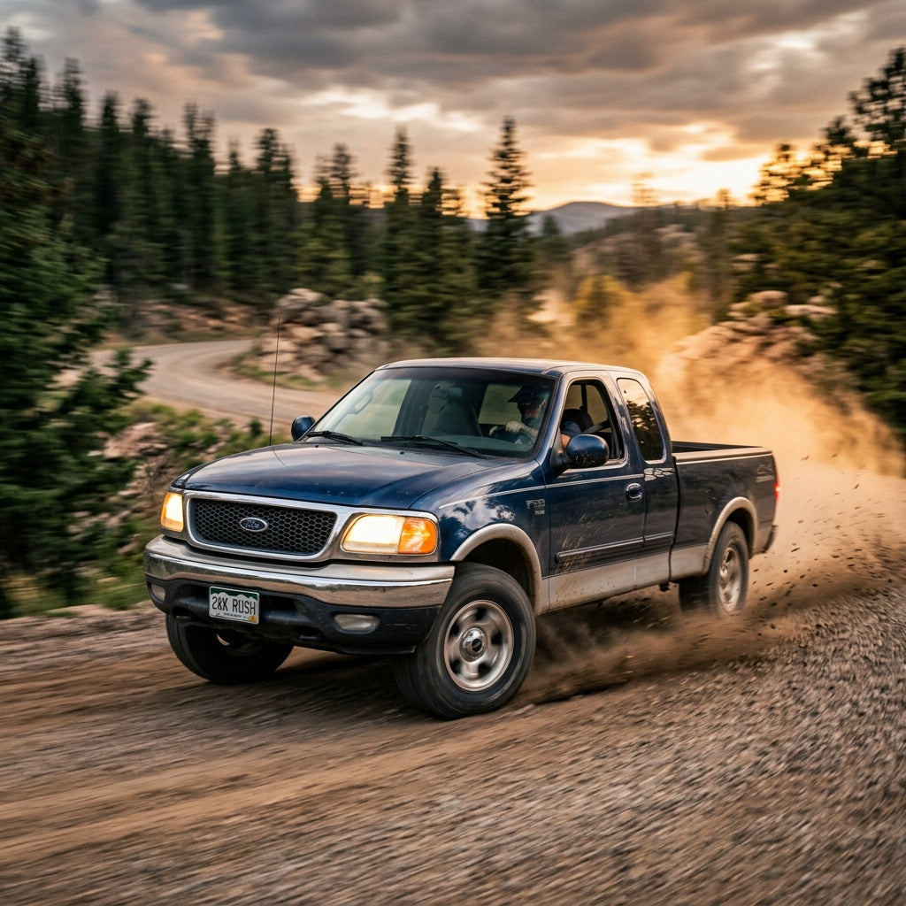 Action Shot: Ford F-150 Driving Fast