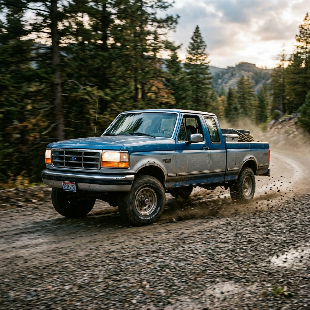 Action Shot: Ford F-150,F-250 Driving Fast