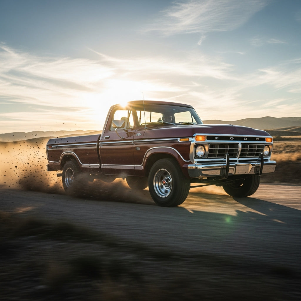 Action Shot: Ford F-150, F-250, F-350 Driving Fast