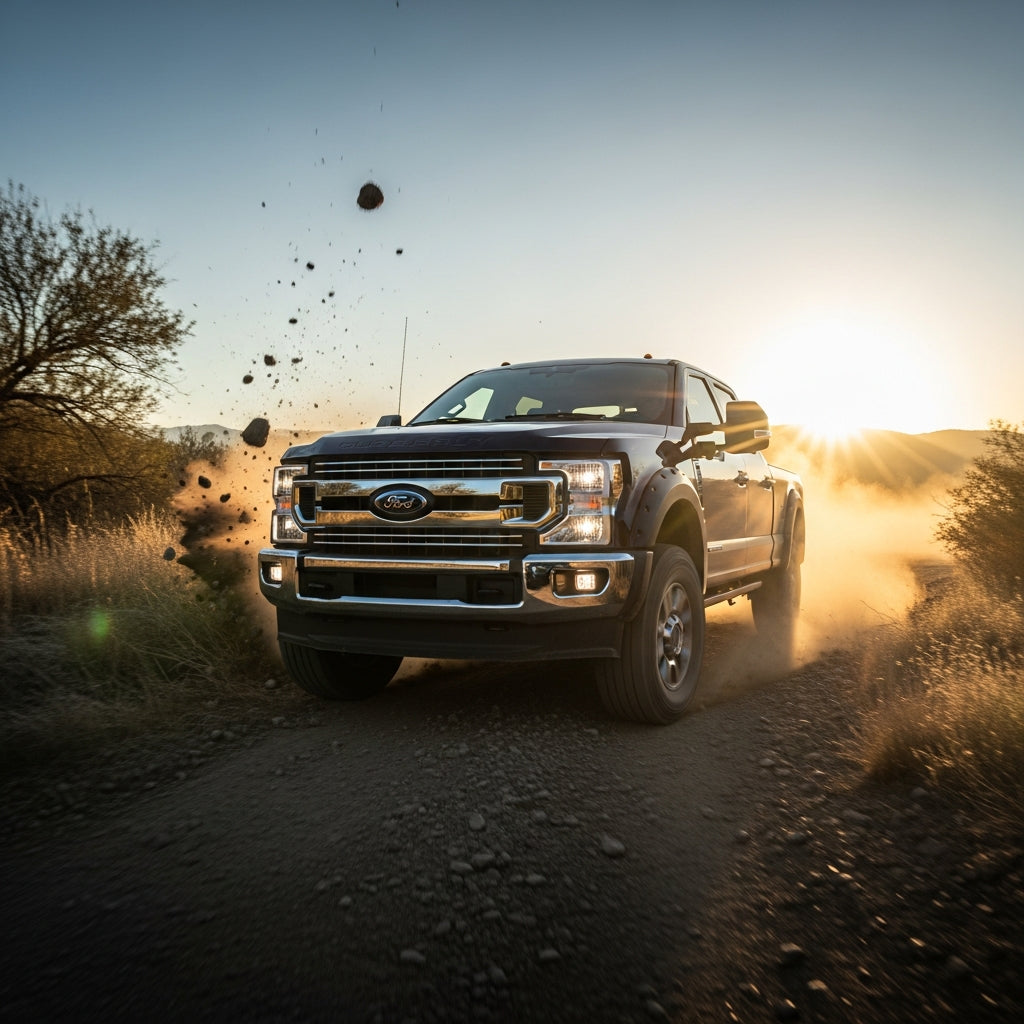 Action Shot: Ford F-250, F-350, E-Series, Excursion Driving Fast