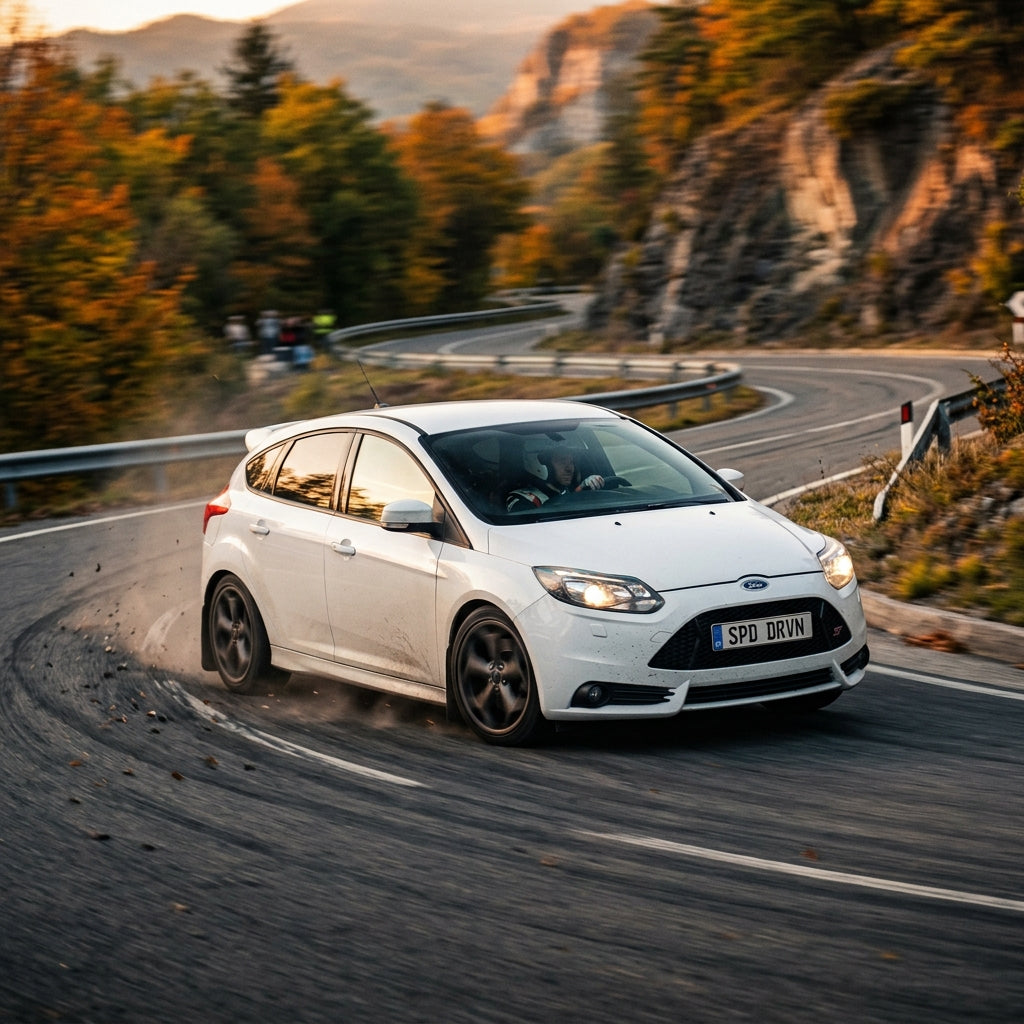 Action Shot: Ford Focus Driving Fast