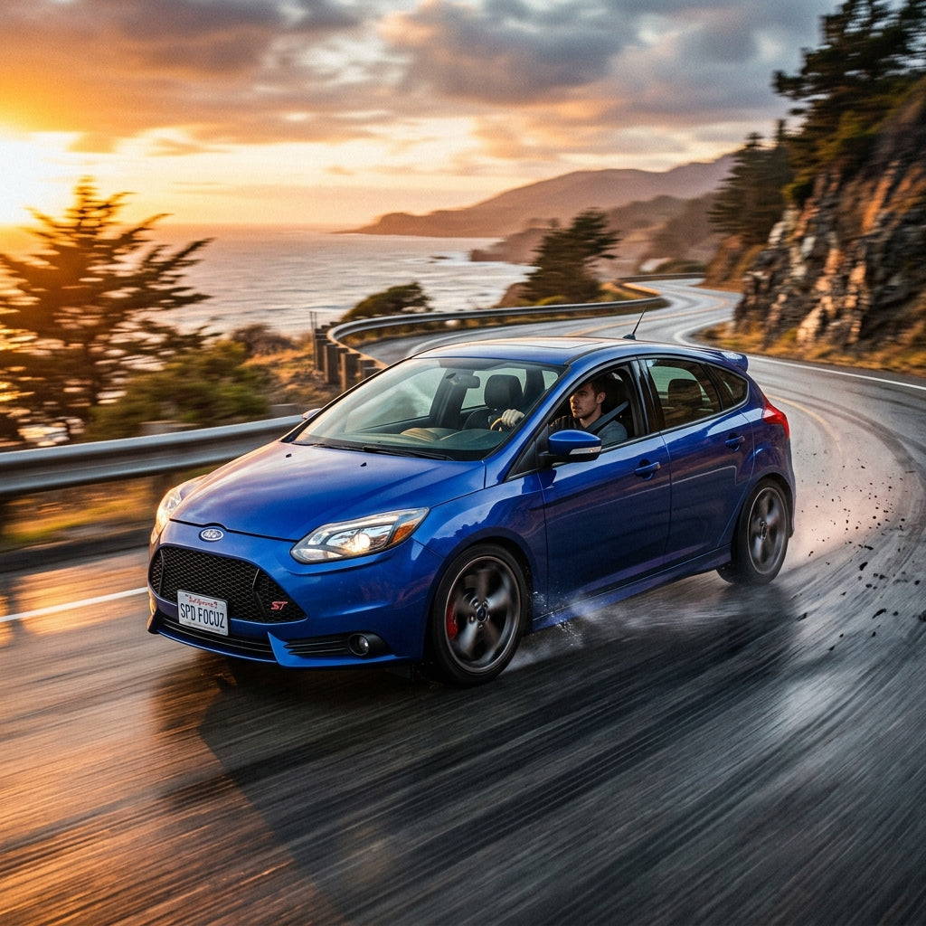Action Shot: Ford Focus Driving Fast