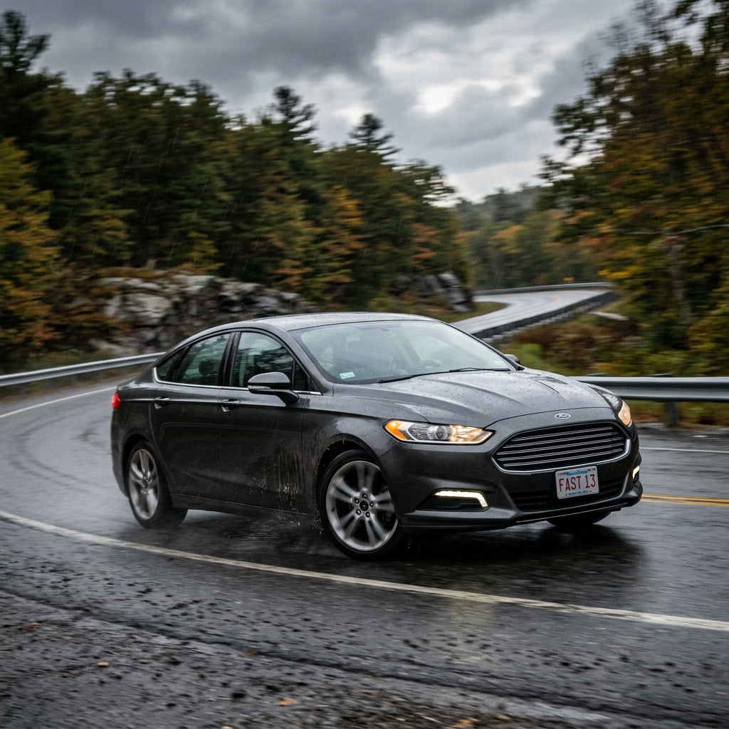 Action Shot: Ford Fusion Driving Fast