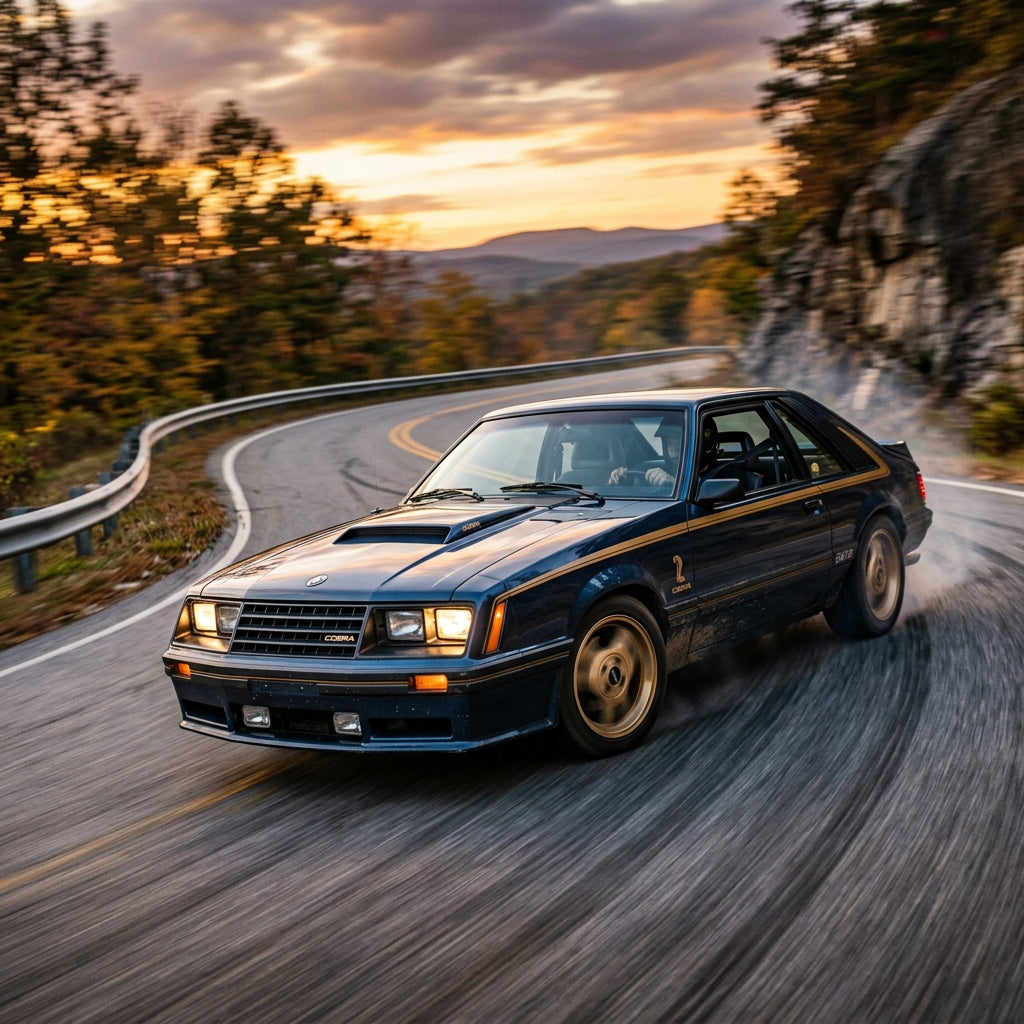 Action Shot: Ford Mustang Driving Fast