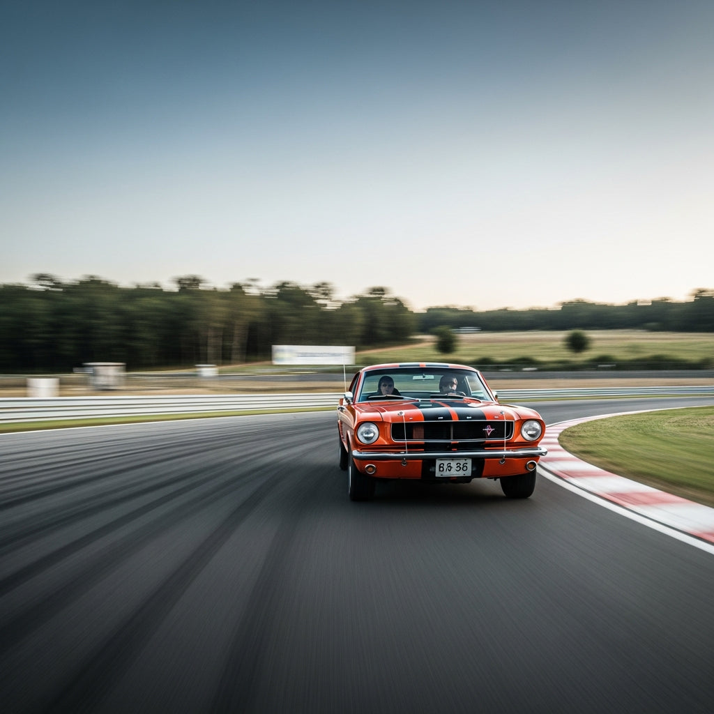 Action Shot: Ford Mustang, Falcon, Maverick Driving Fast