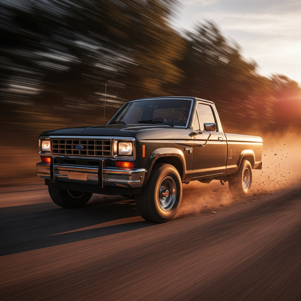 Action Shot: Ford Ranger Driving Fast