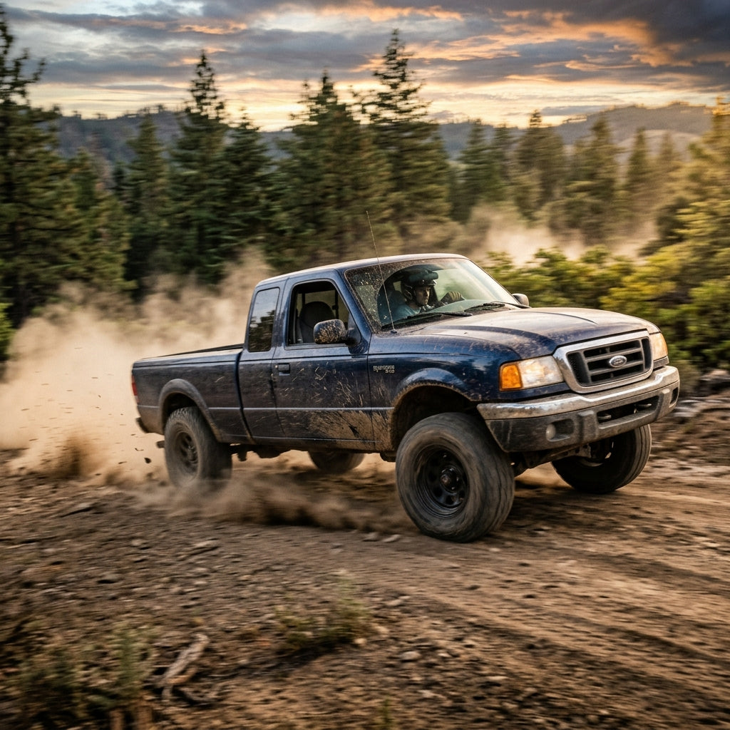Action Shot: Ford Ranger Driving Fast