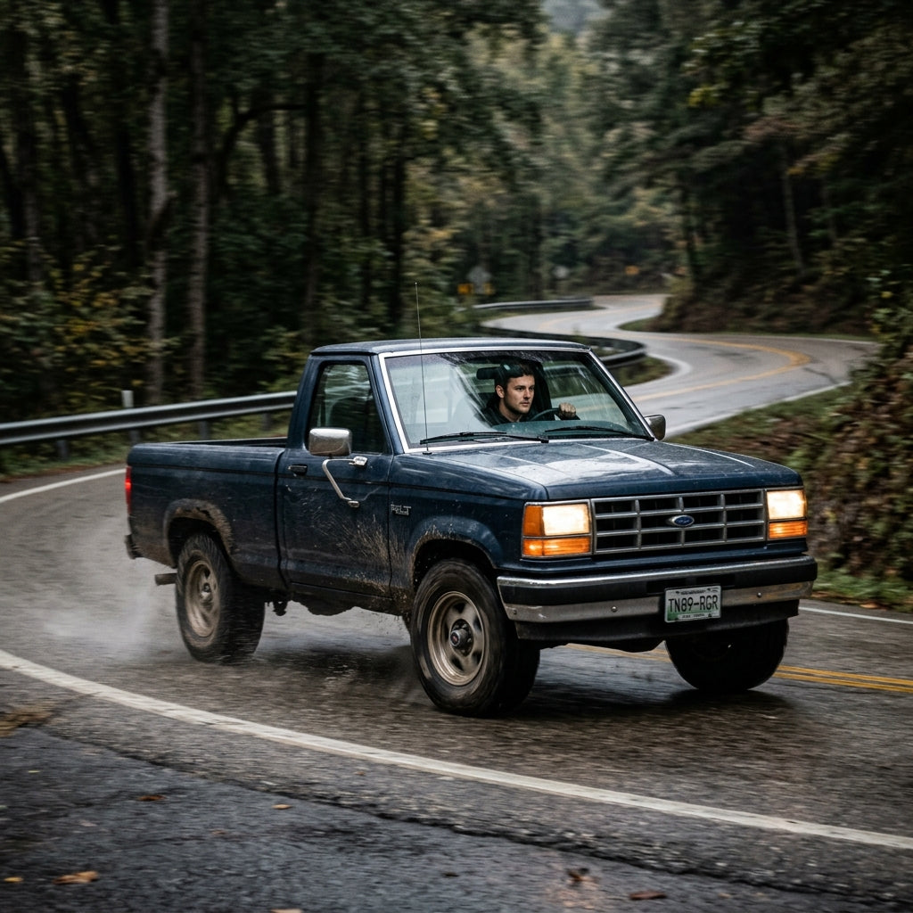Action Shot: Ford Ranger Driving Fast