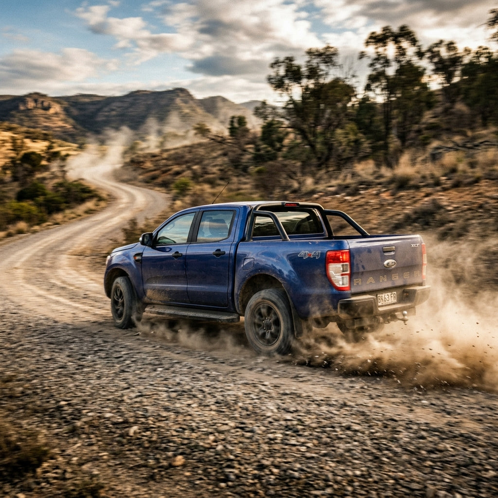 Action Shot: Ford Ranger Driving Fast
