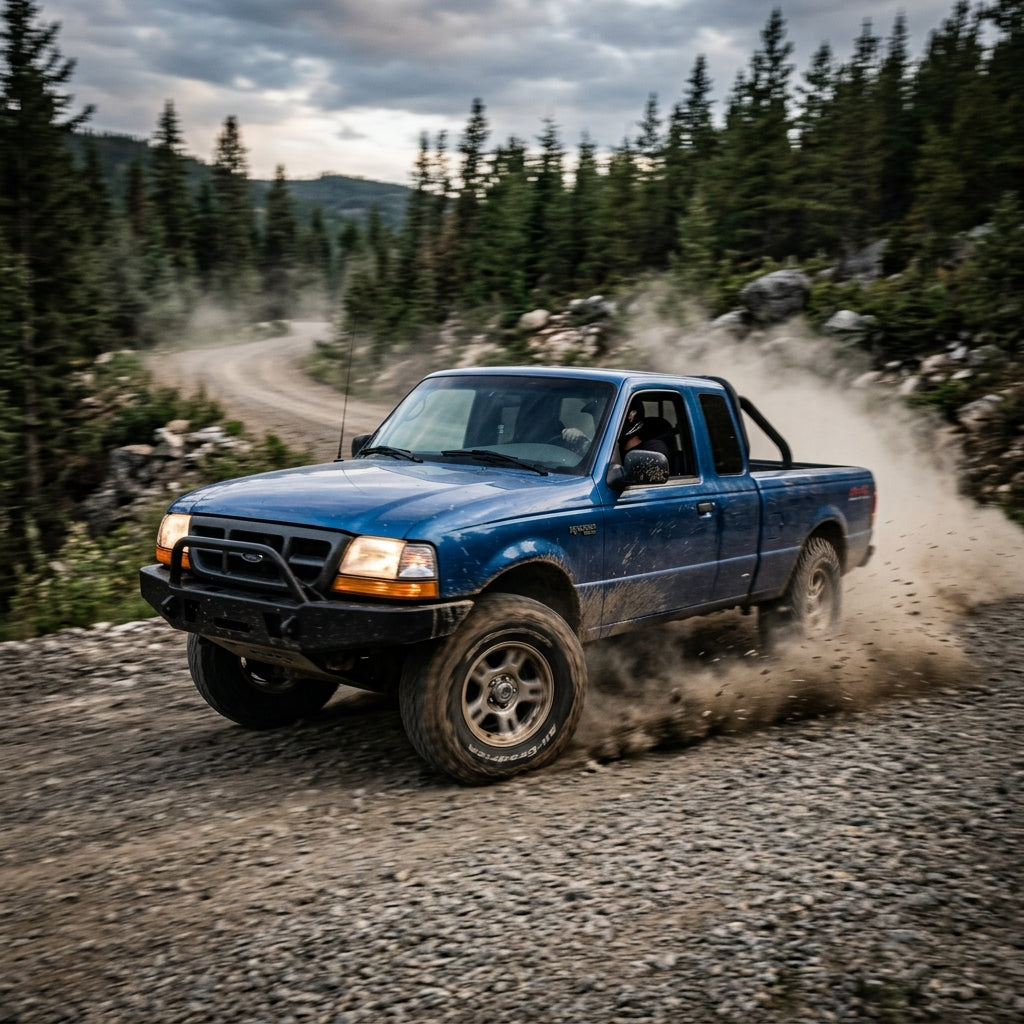 Action Shot: Ford Ranger Driving Fast