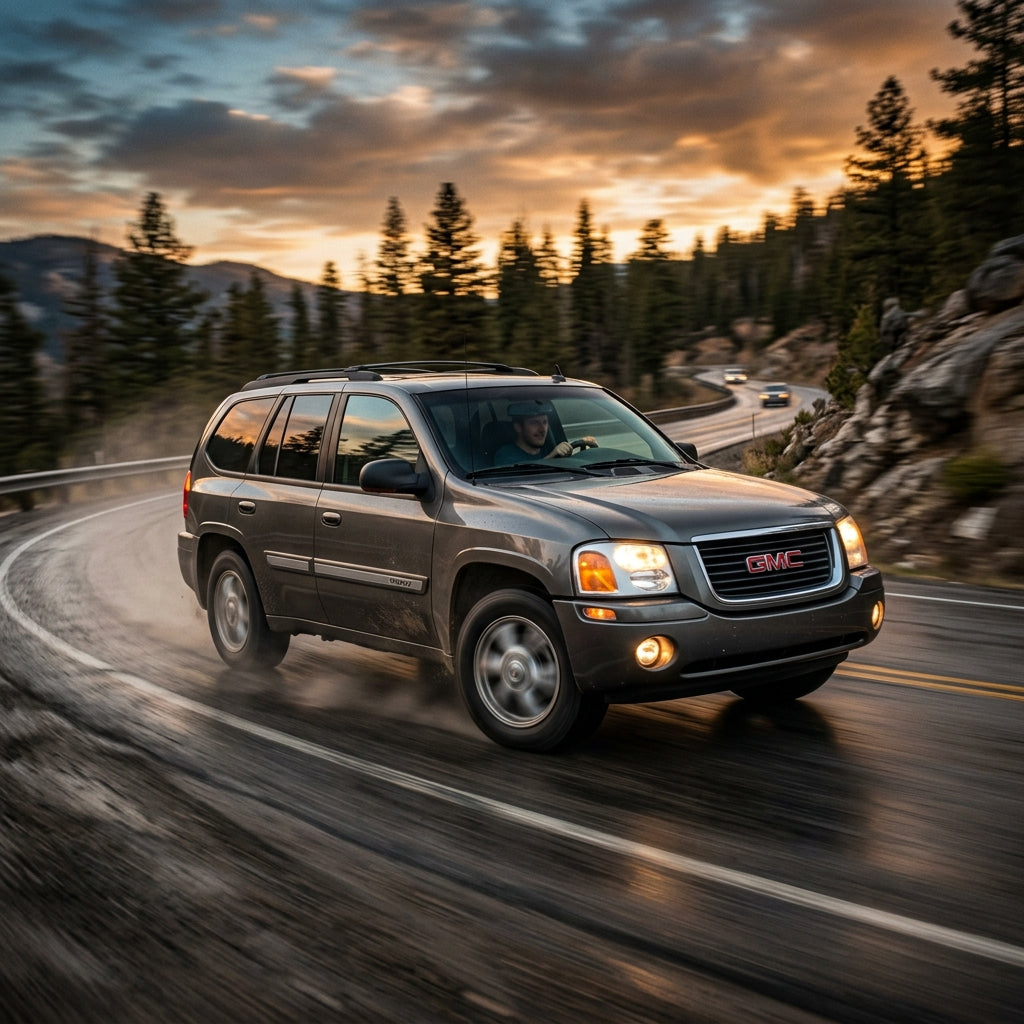 Action Shot: GMC Envoy Driving Fast