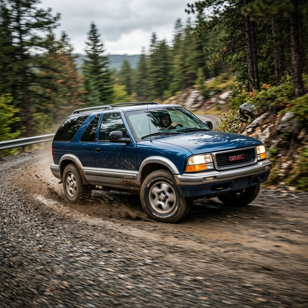 Action Shot: GMC Jimmy,Safari Driving Fast