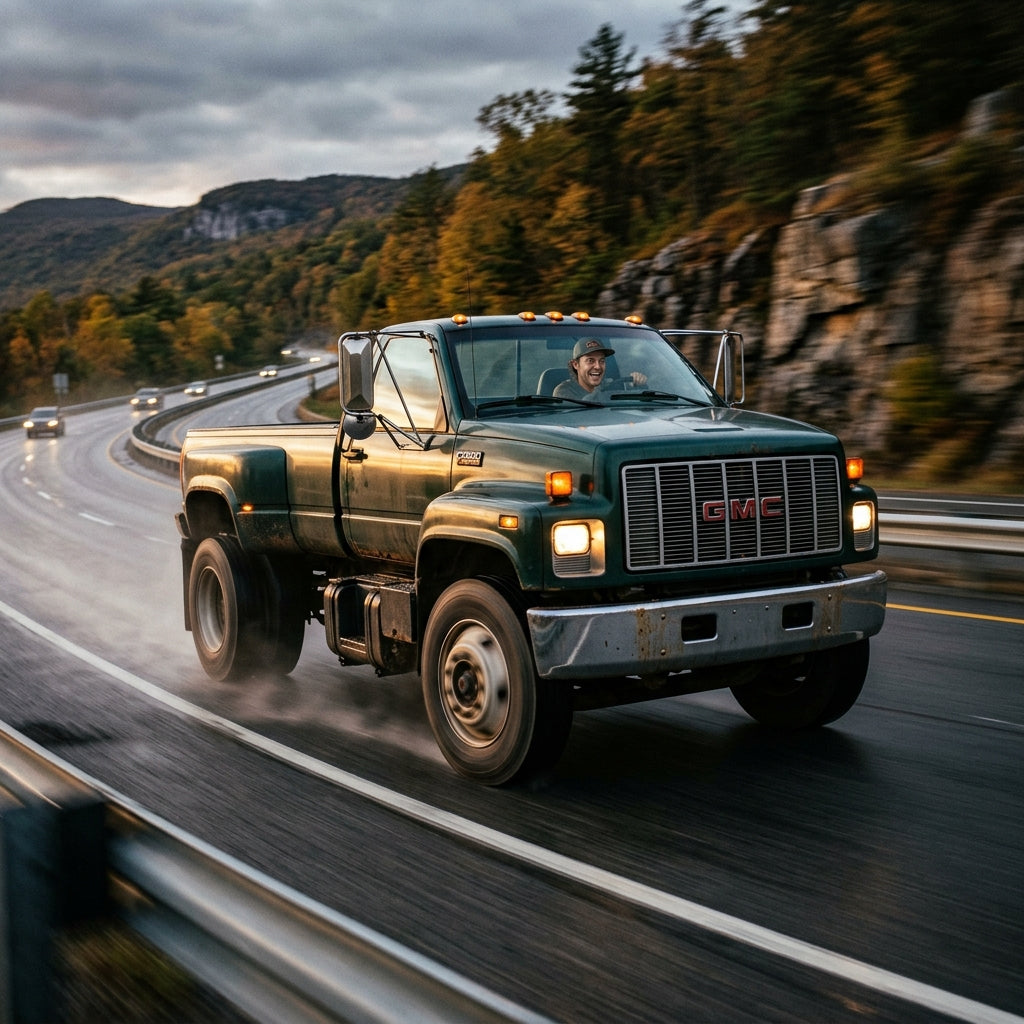 Action Shot: GMC Topkick Driving Fast