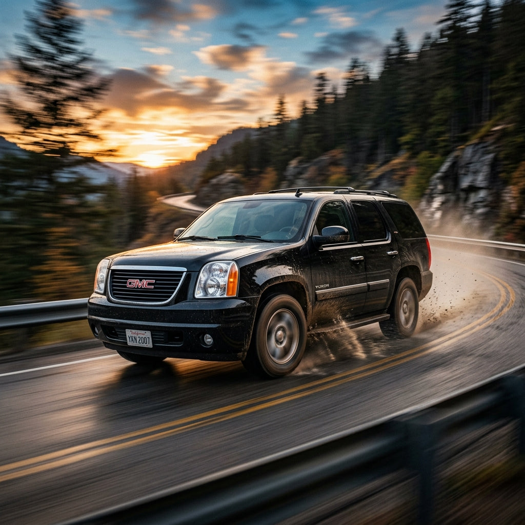 Action Shot: GMC Yukon Driving Fast