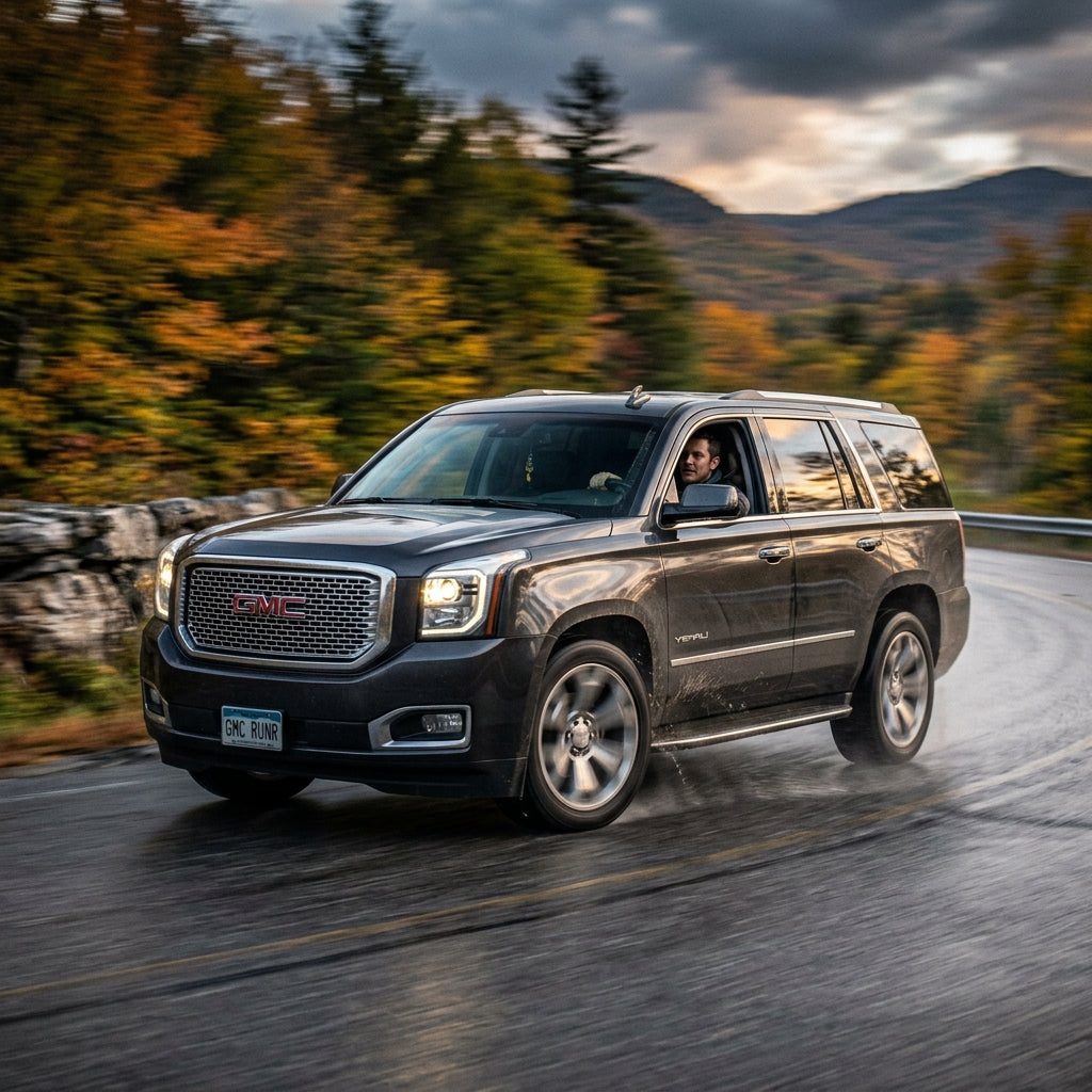 Action Shot: GMC Yukon Driving Fast