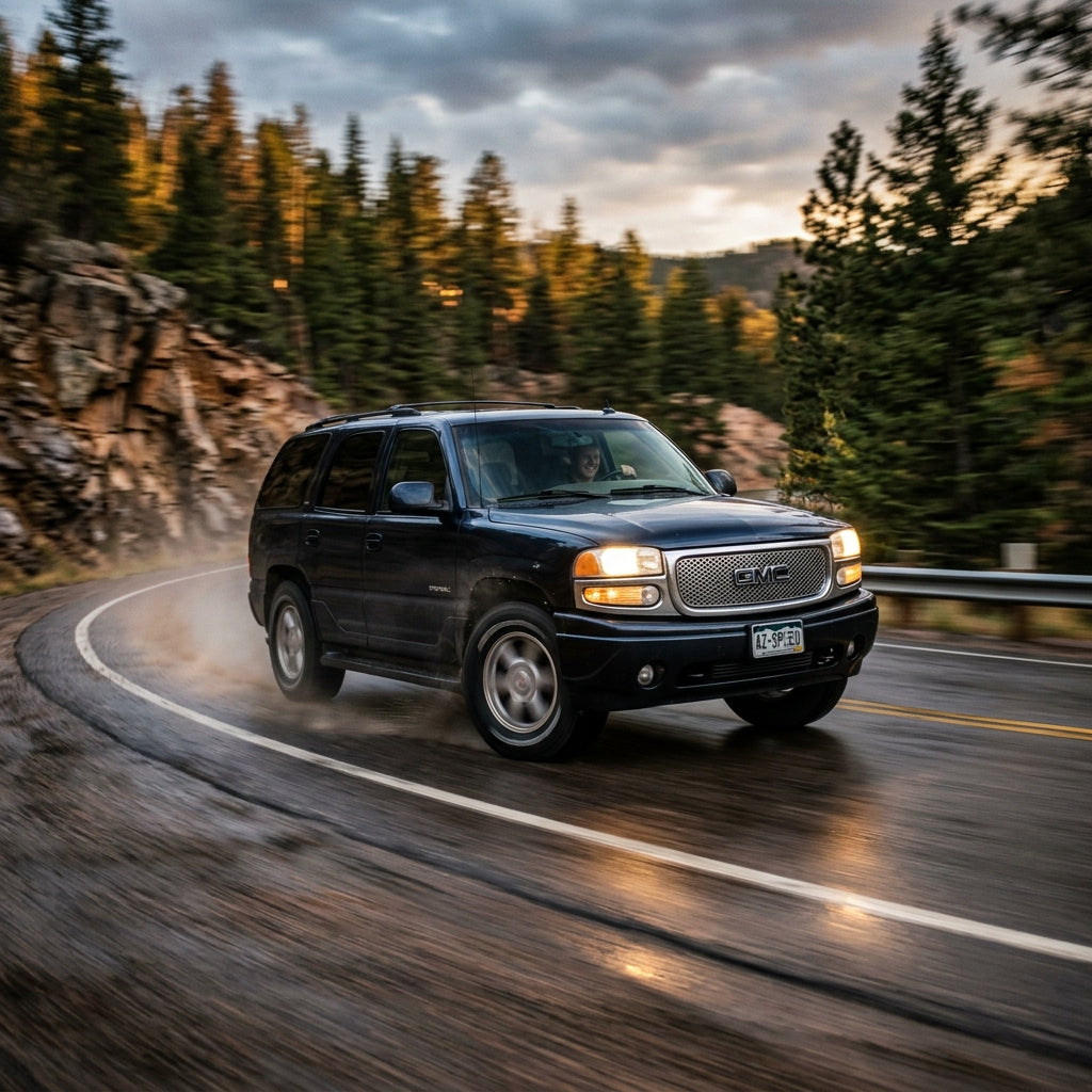 Action Shot: GMC Yukon Driving Fast