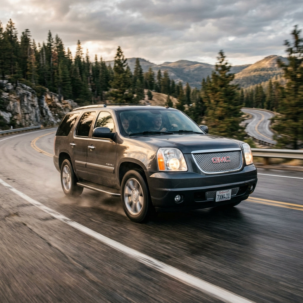 Action Shot: GMC Yukon Driving Fast
