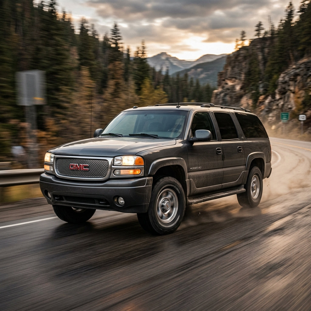 Action Shot: GMC Yukon XL 2500 Driving Fast