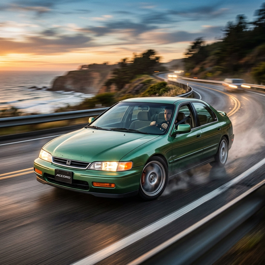 Action Shot: Honda Accord Driving Fast