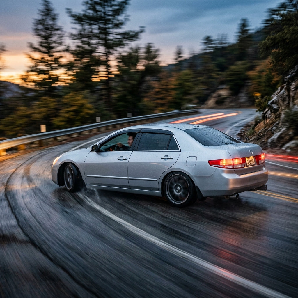 Action Shot: Honda Accord Driving Fast