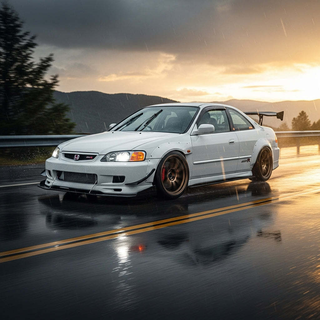 Action Shot: Honda Accord Driving Fast