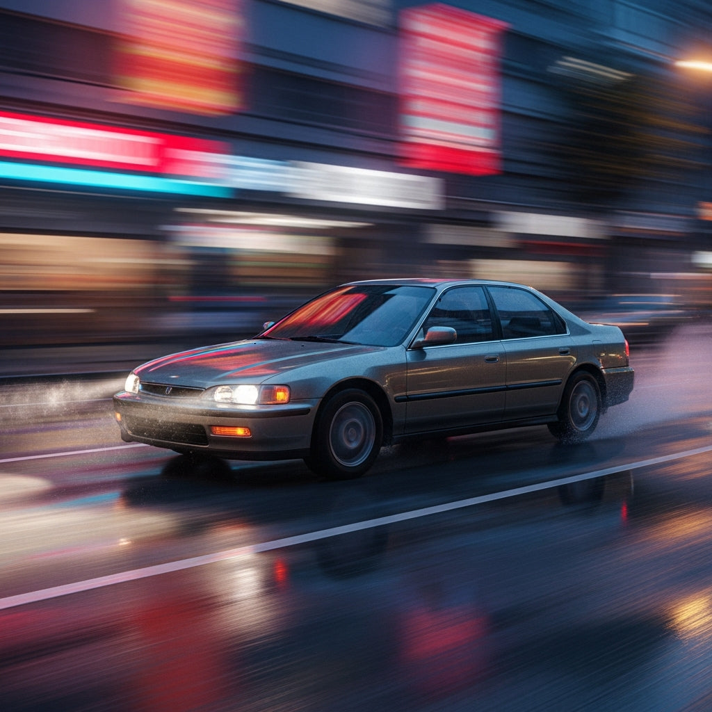 Action Shot: Honda Accord Driving Fast