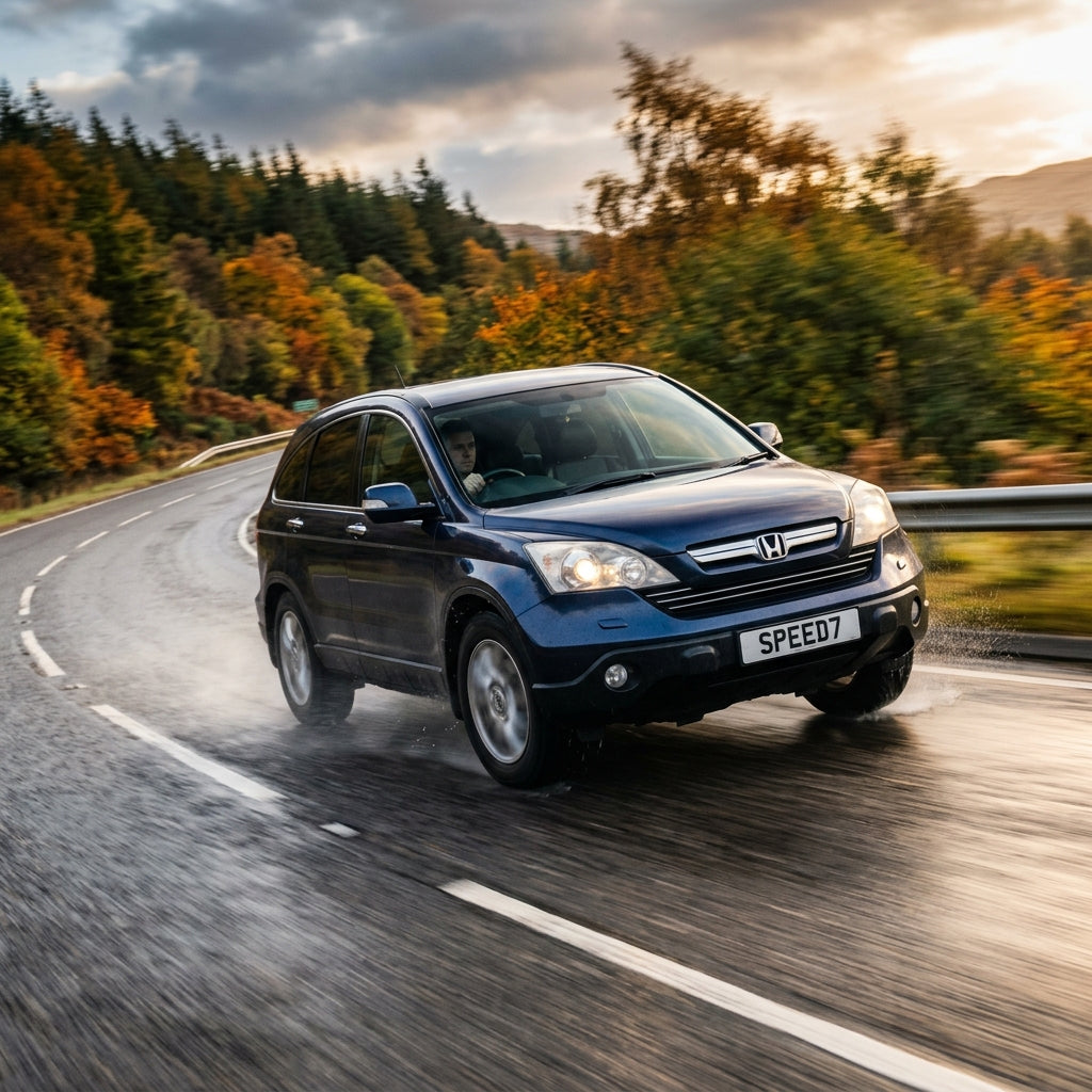Action Shot: Honda CR-V Driving Fast