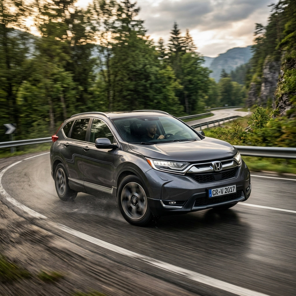 Action Shot: Honda CR-V Driving Fast