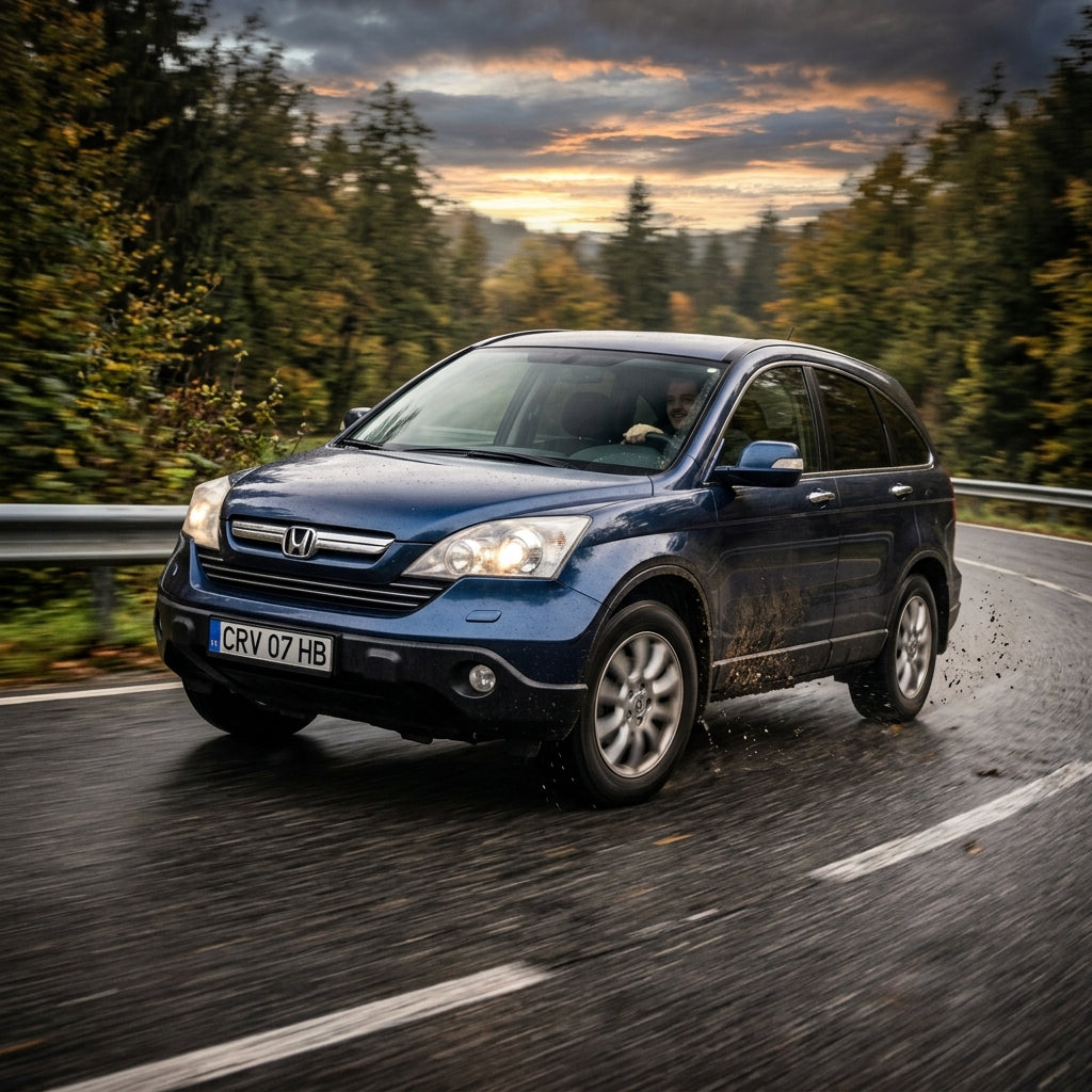 Action Shot: Honda CR-V Driving Fast