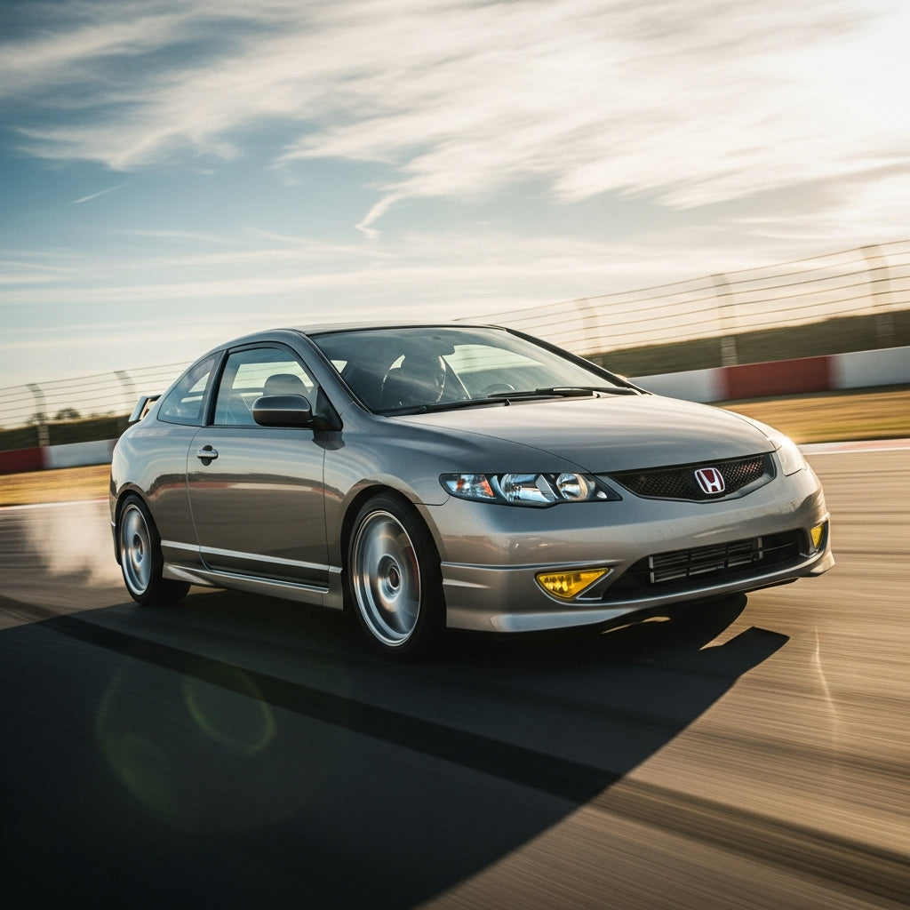 Action Shot: Honda Civic Driving Fast