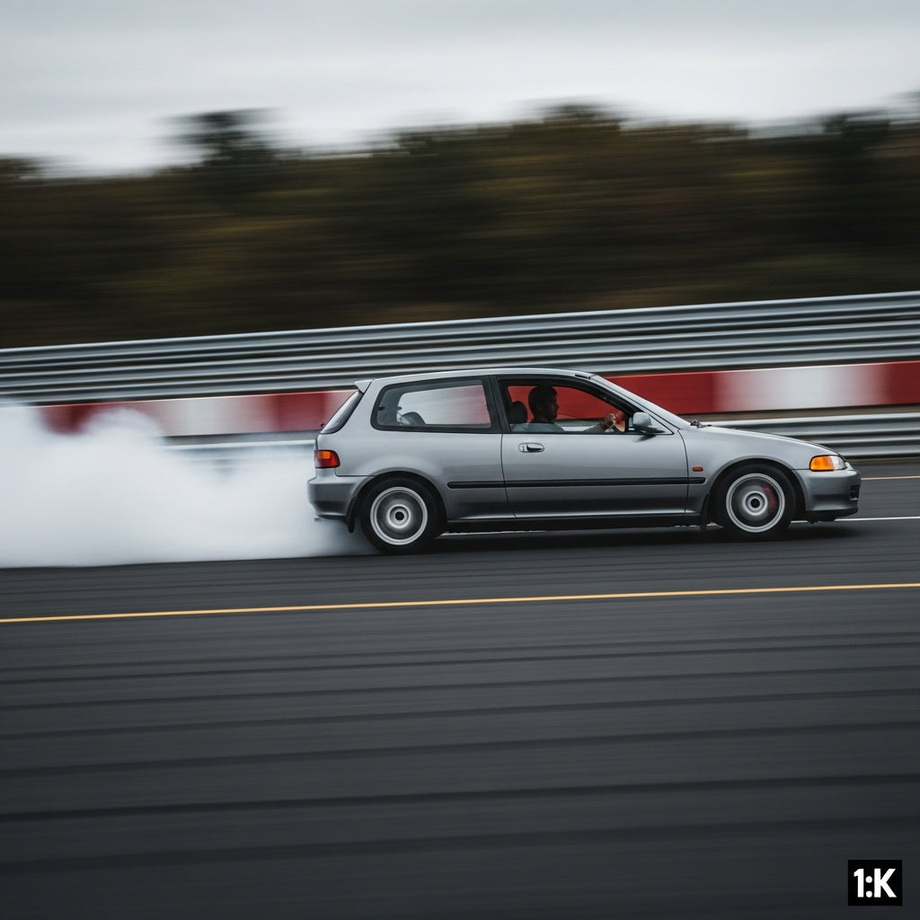 Action Shot: Honda Civic Driving Fast