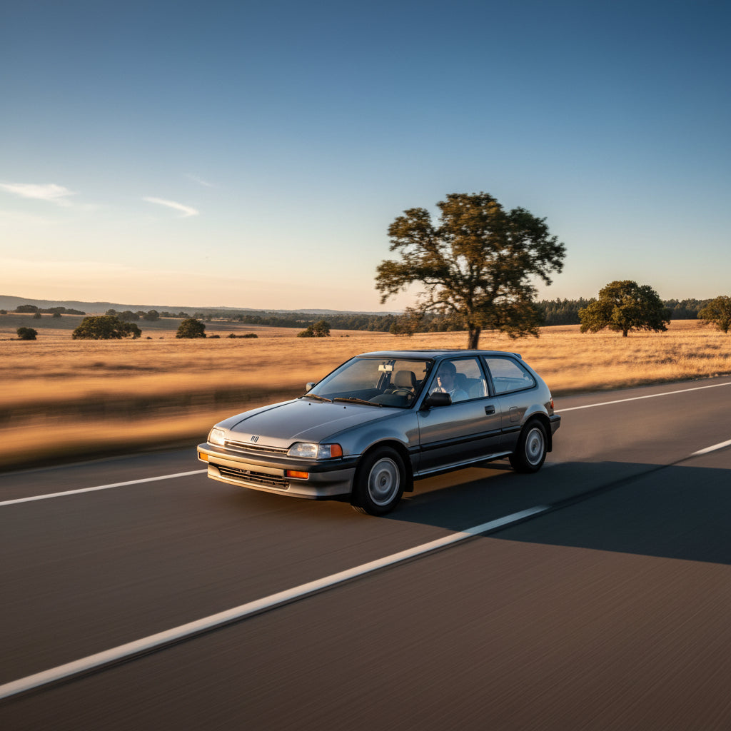 Action Shot: Honda Civic Driving Fast